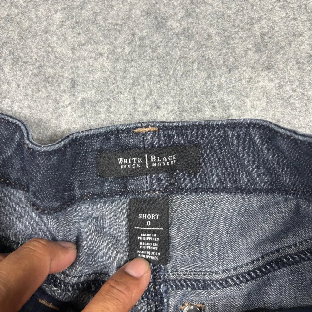 Low Rise Dark Wash Denim Shorts Womens Size 0 Indigo Blue Grunge